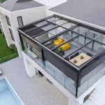 Retractable Glass Roof System Otomatik Acilir Kapanir Cam Tavan Sistemi 13