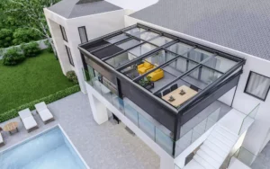Retractable Glass Roof System Automatic Retractable Glass Roof System 13